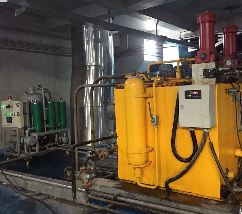 瀘州垃圾發電廠濾油機現場